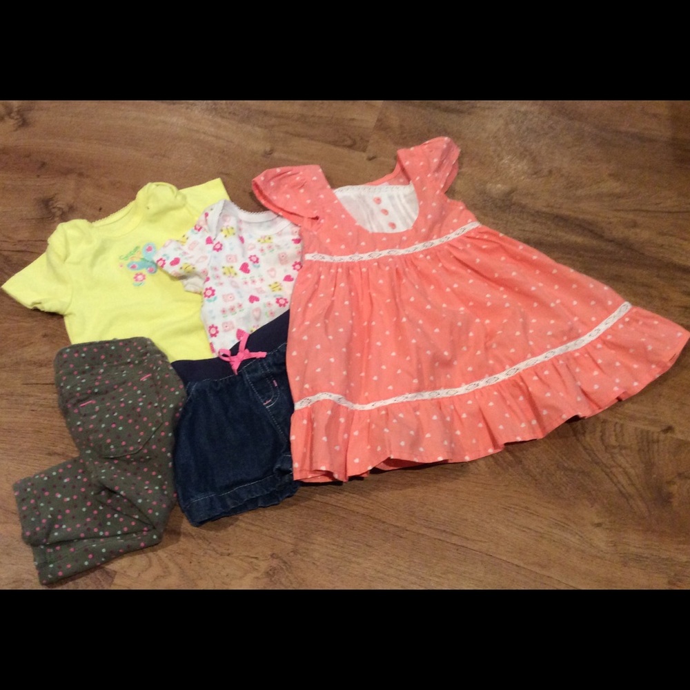 Vintage dress, shorts, pants, onesies.
